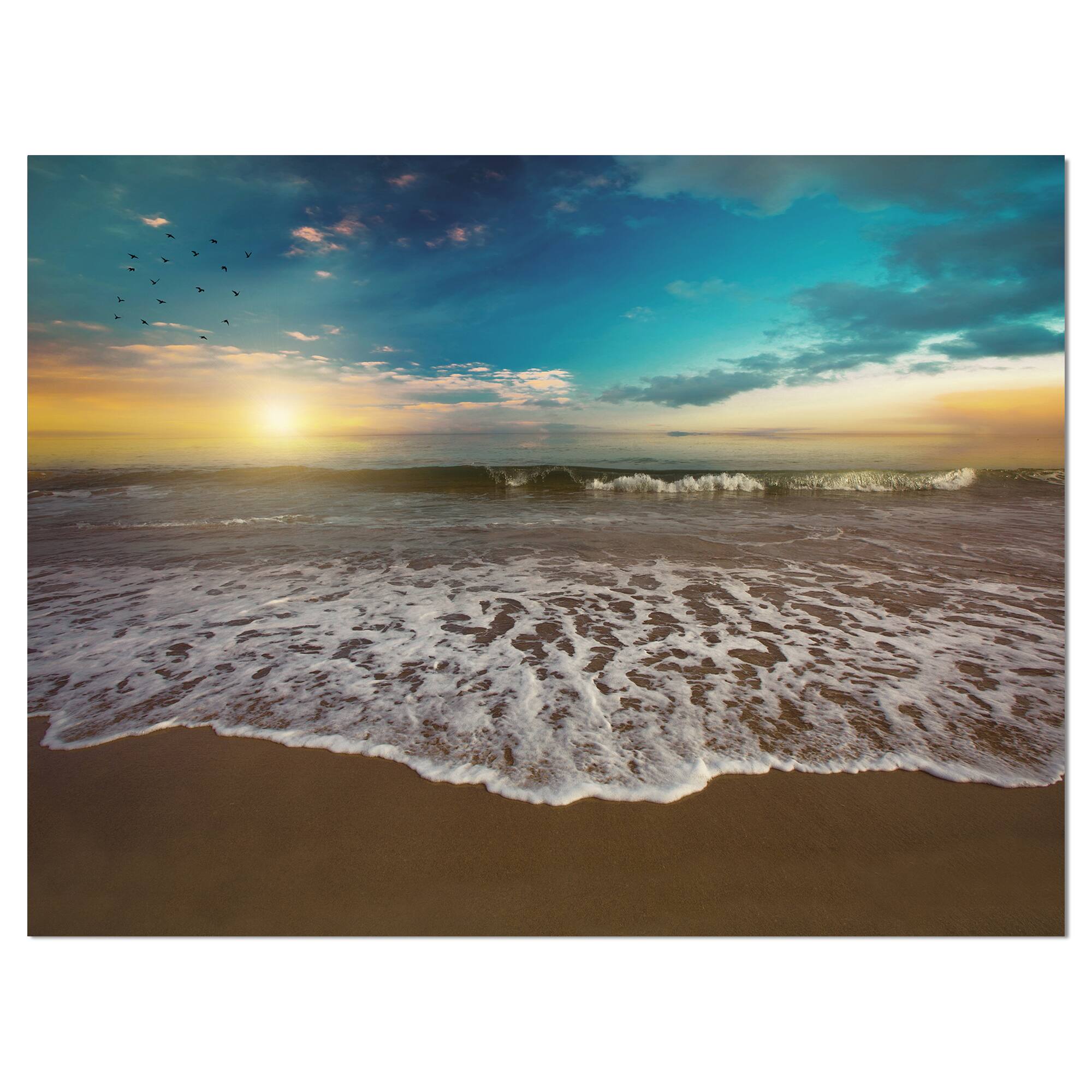 Designart - Ocean Waves at Sunrise